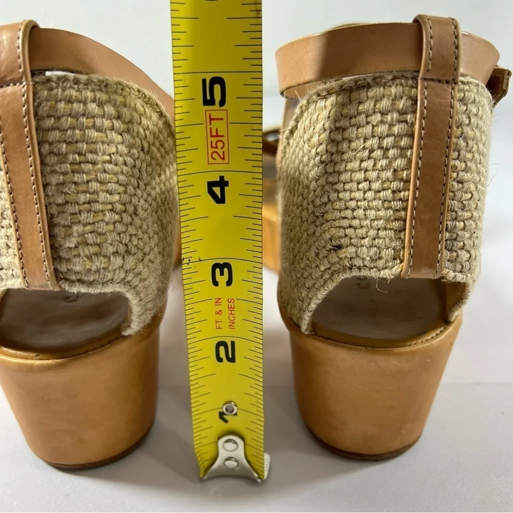 Coclico Women’s Platform Wedge  sandals Ankle Strap Brown Size EU38‎ (US7.5)